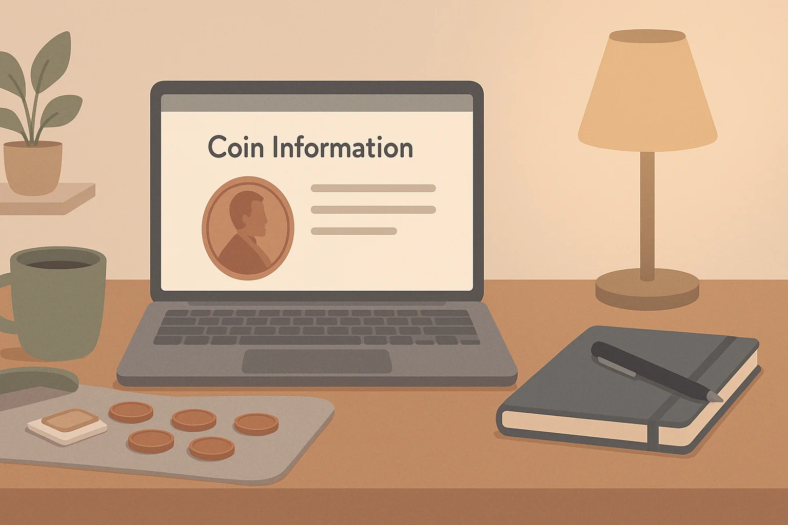 A laptop opened with a coin ID-card on the screen.